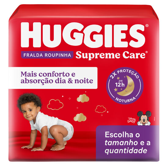Fralda Huggies Supreme Care Roupinha (Tamanhos P-M-G-XG-XXG)